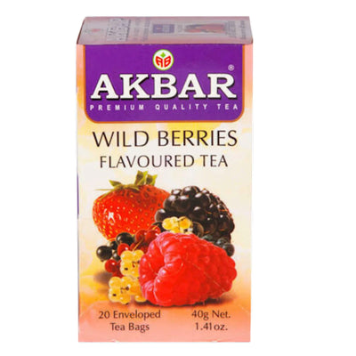 TEA  AKBAR HERBAL W/WILDBERRIES 24/(20X2GR) SRI-LANKA
