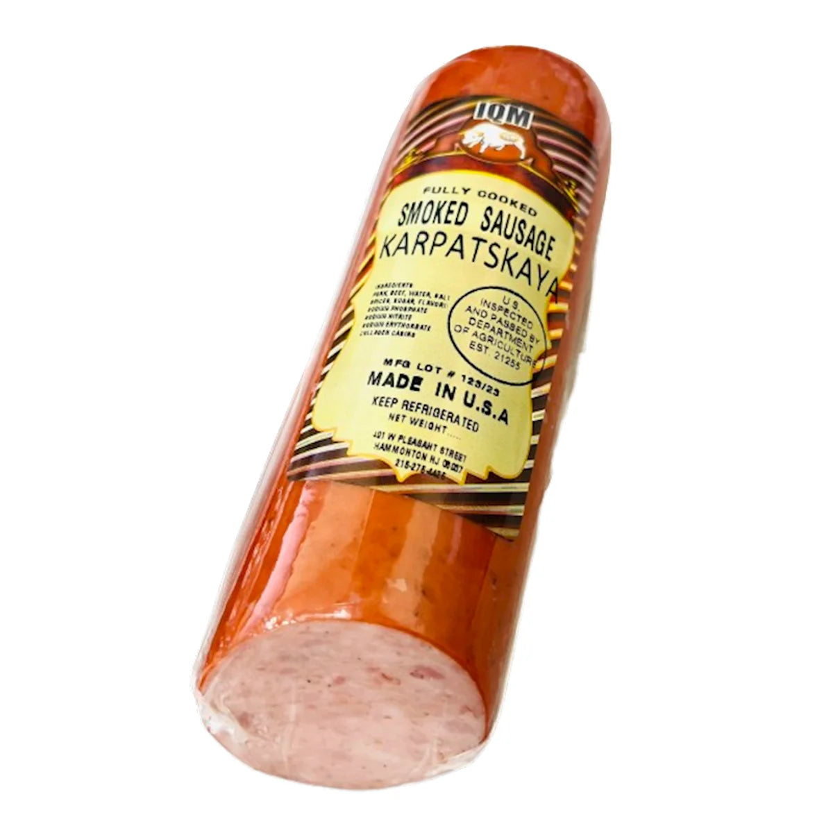 SAUSAGE KARPATSKAYA SMOKED CHUNK 30/1LB IQM N90411