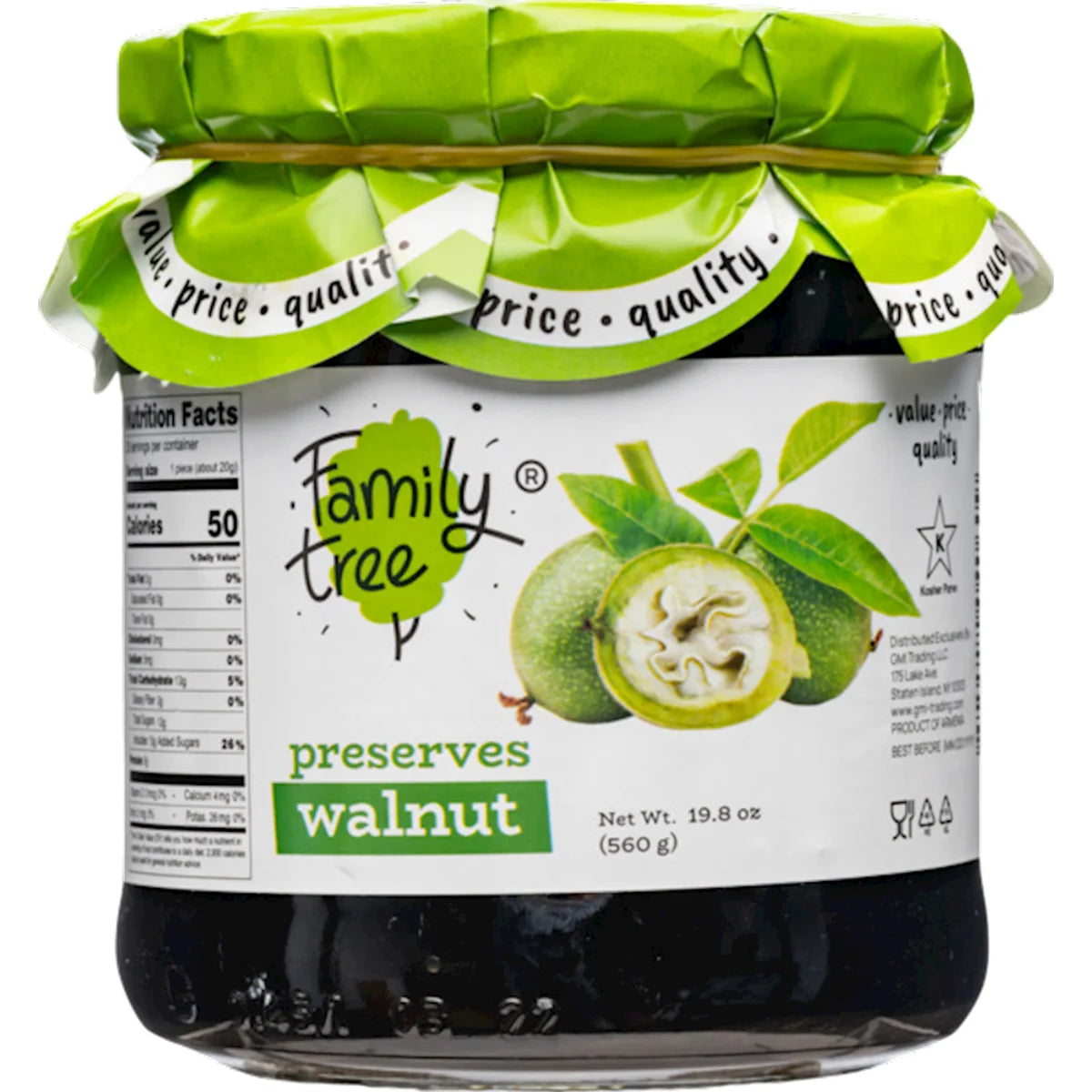 PRESERVES WALNUT 12/560GR FAMILY TREE N60