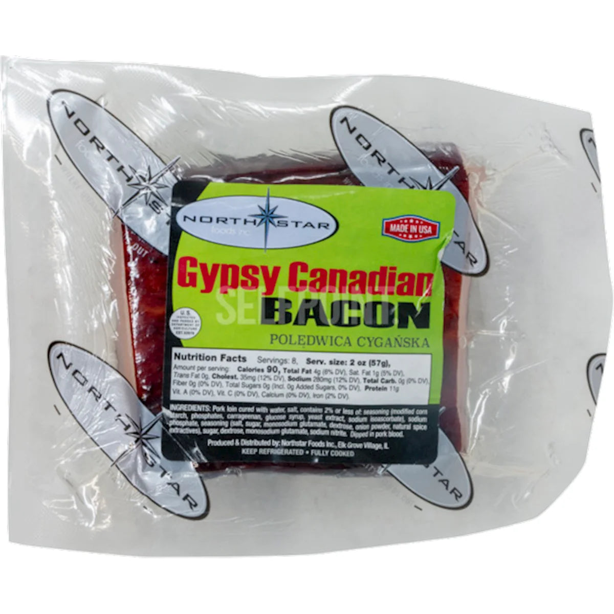 BACON CANADIAN GYPSY 1LB V/P /POLEDWICA CYGANSKA  CHUNK 10/10LB  NORTHSTAR N6701