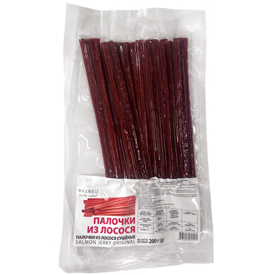DRIED SALMON JERKY V/P 15/200GR BAKREU UKRAINE N70000035