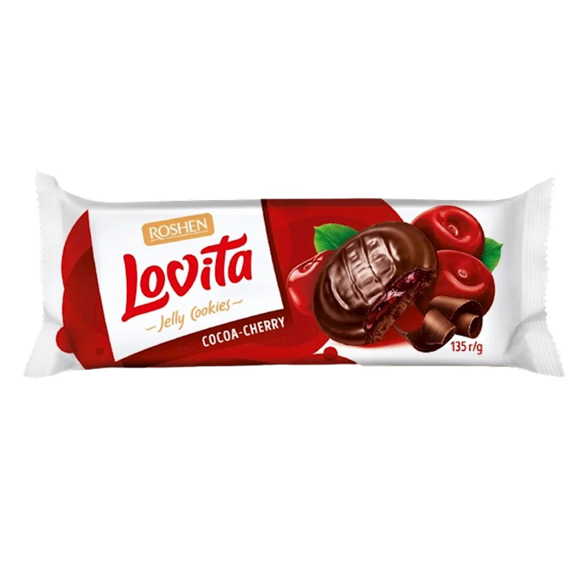 COOKIES LOVITA  W/CHERRY JELLY FILLING 21/135GR ROSHEN N5991