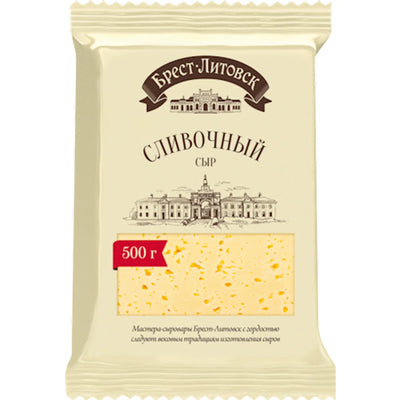 CHEESE SLIVOCHNIY 50% 8/500GR BREST LITOVSK BELARUS N2066