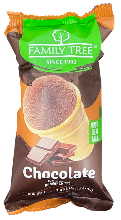 ICE CREAM CHOCOLATE IN WAFFLE CUP 15/130ML FAMILY TREE N2202NC