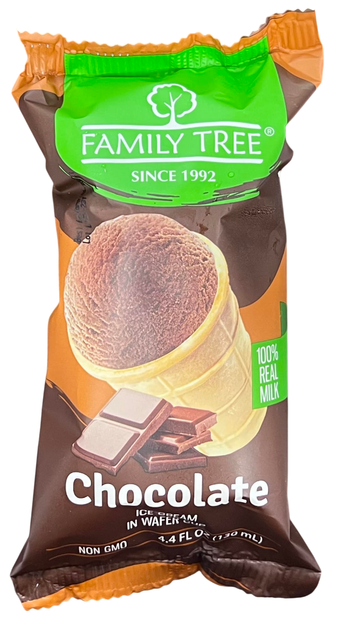 ICE CREAM CHOCOLATE IN WAFFLE CUP 15/130ML FAMILY TREE N2202NC