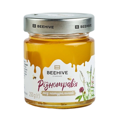 HONEY SPRING  BLOSSOM/POLYFLOWER 8/250GR GLASS BEEHIVE UKRAINE #22