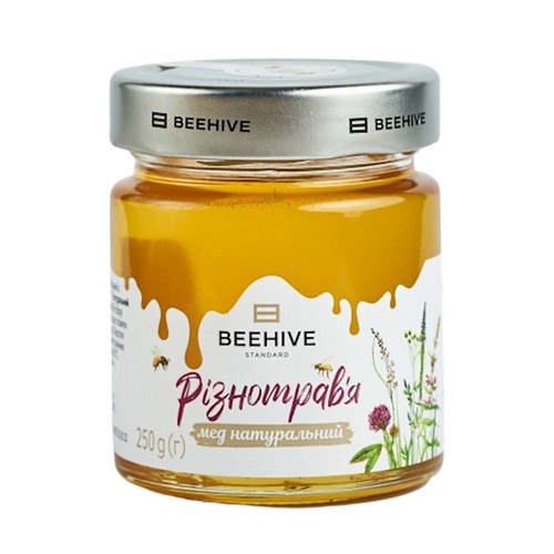 HONEY SPRING  BLOSSOM/POLYFLOWER 8/250GR GLASS BEEHIVE UKRAINE #22