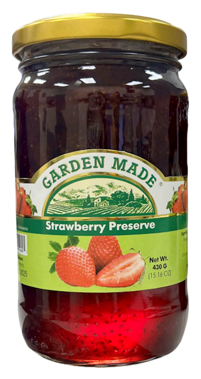 PRESERVE STRAWBERRY 12/430GR GARDEN MADE N26