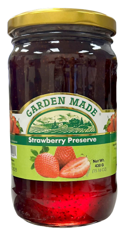 PRESERVE STRAWBERRY 12/430GR GARDEN MADE N26