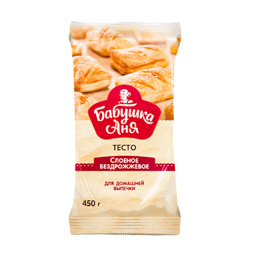 DOUGH PUFF PASTRY WITHOUT YEAST FROZEN 7/450GR BABUSHKA  ANYA  N3133