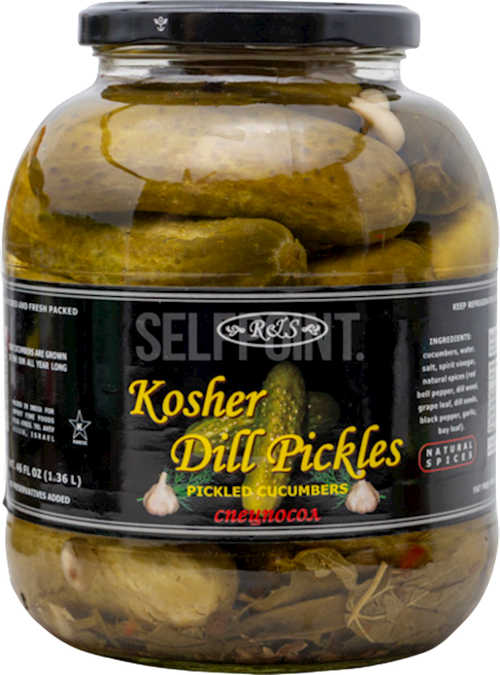 CUCUMBERS PICKLED W/DILL KOSHER 6/1360ML R&S N1397