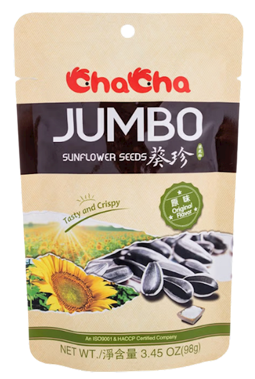 SUNFLOWER SEEDS JUMBO ROASTED 22/98GR CHACHA