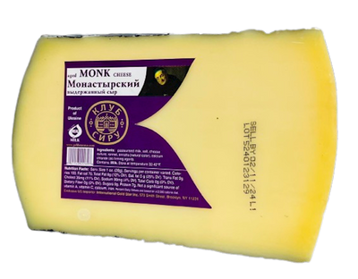 CHEESE MONASTYRSKIY CHUNK 1/1LB CHEESE CLUB UKRAINE N42269