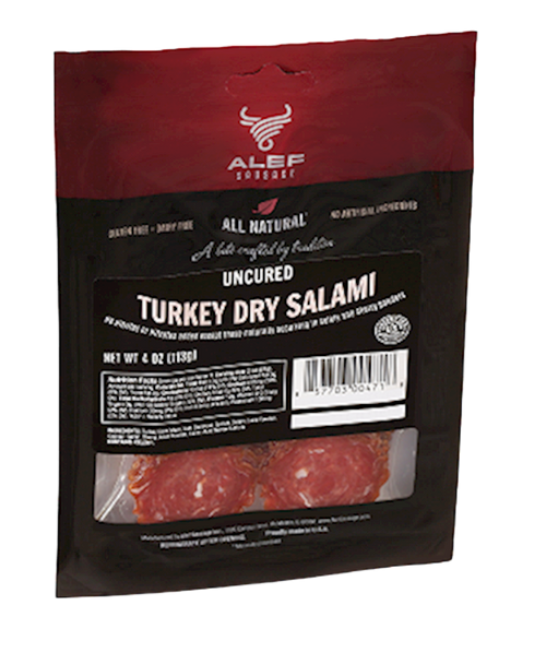 SALAMI DRY TURKEY UNCURED SLICED 15/113GR  ALEF N52063-TUR/92087 (2)