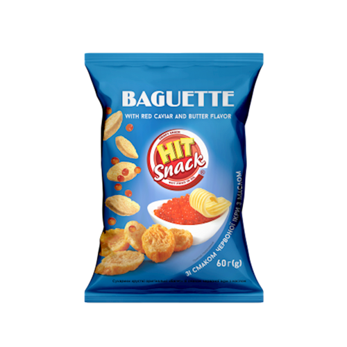 CROUTONS BAGUETTE CRISPY W/RED CAVIAR&BUTTER 30/60GR ZOLOTE ZERNO N473