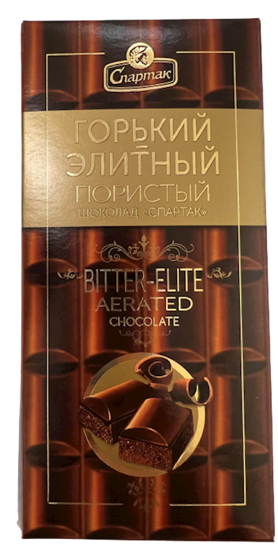 CHOCOLATE BITTER ELITE AERATED 13/70GR SPARTAK N9955