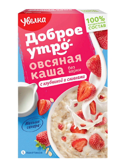 OATMEAL INSTANT W/STRAWBERRY CREAM FLAVOR 6/(5X40GR) UVELKA N776