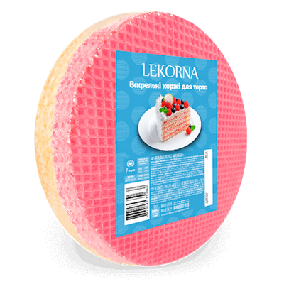LAYERS RASPBERRY PLAIN FOR CAKE WAFFLE 16/90GR LEKORNA N04270