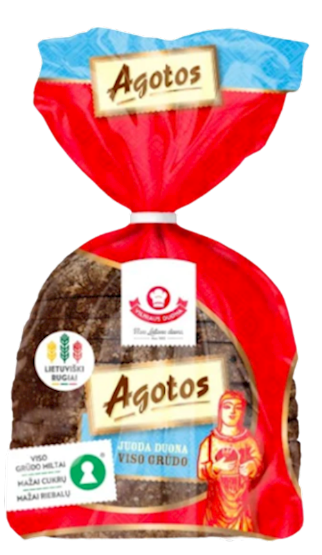 BREAD DARK AGATHAS SLICED 10/375GR LITHUANIA N218010