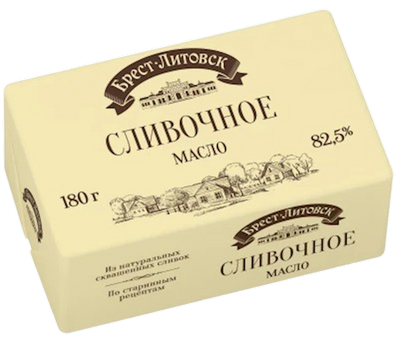 BUTTER SWEET 82.5% UNSALTED 10/180GR BREST LITOVSK N3473