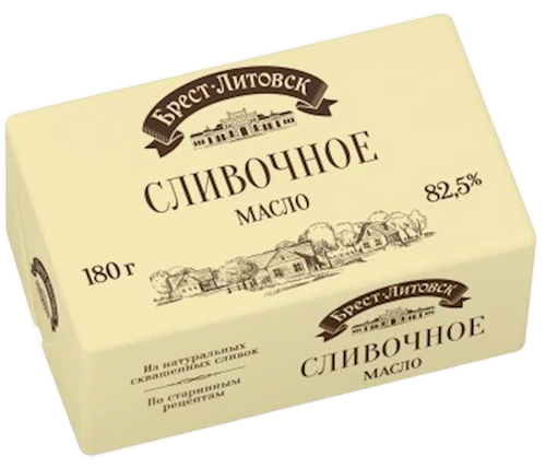 BUTTER SWEET 82.5% UNSALTED 10/180GR BREST LITOVSK N3473