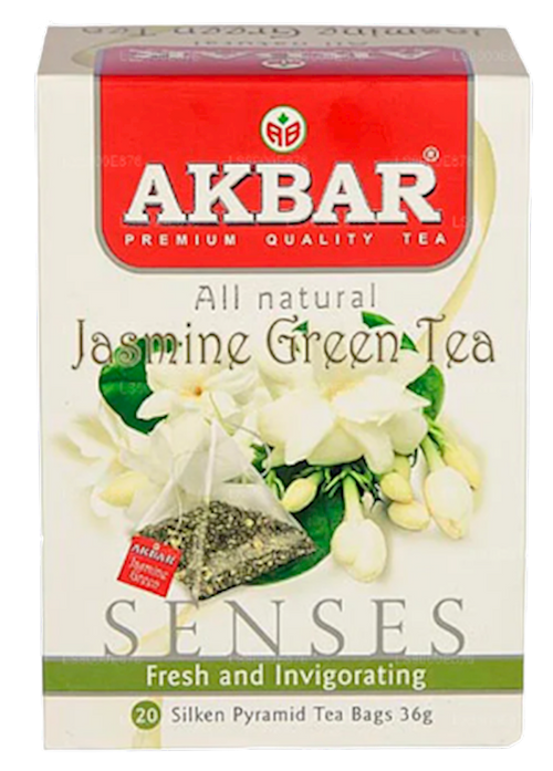 TEA  AKBAR GREEN JASMINE PYRAMIDS 10/(20X1.8GR) SRI-LANKA