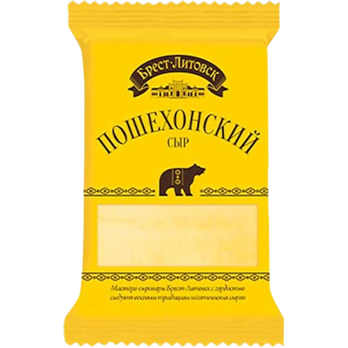 CHEESE POSHEHONSKIY 45% CHUNK 10/200GR BREST LITOVSK BELARUS N3083