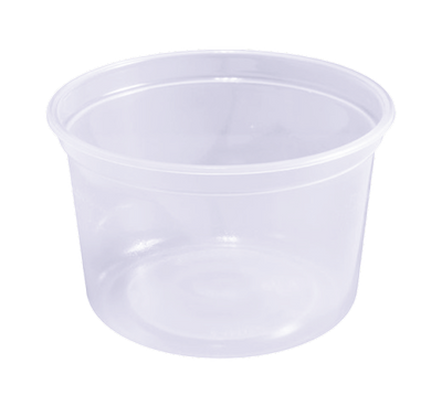 CONTAINER ROUND MEDIUM PLASTIC CLEAR 500/16OZ HOME FRESH N22371
