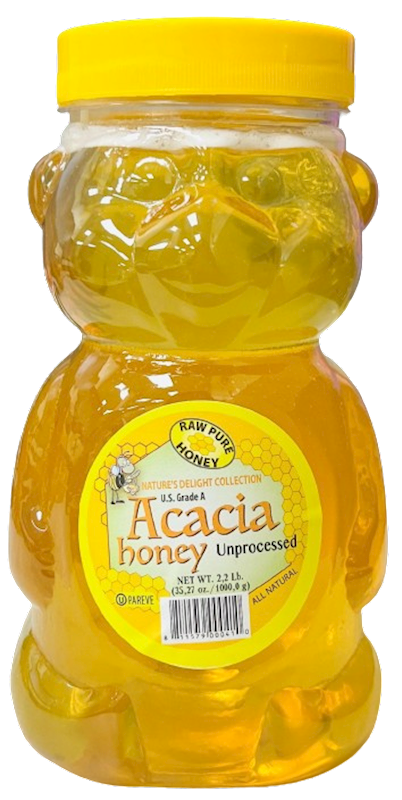 HONEY PURE ACACIA BEAR 9/2.2LB NATURE'S DELIGHT UKRAINE