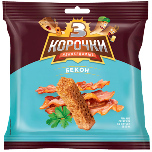 DRY BREAD RYE DOUBLE BAKED W/BACON FLAVOR 25/100GR TRI KOROCHKI NMPC180