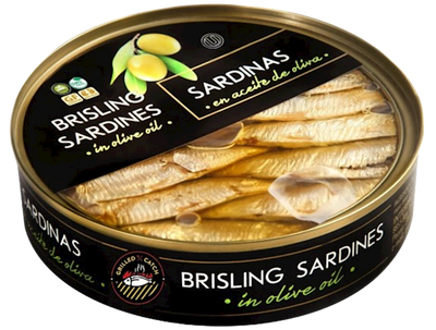 BRISLING SARDINES IN OLIVE OIL E/O 10/160GR BRIVAIS VILNIS (4) N6426