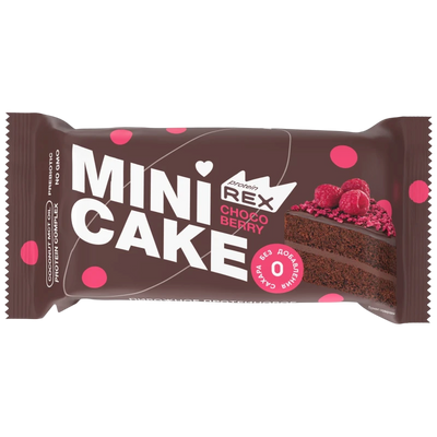 CAKE PROTEIN CHOCOLATE W/RASPBERRIES 8/40GR PROTEIN REX