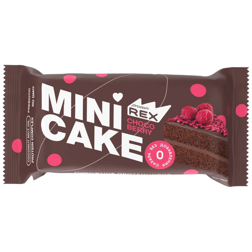 CAKE PROTEIN CHOCOLATE W/RASPBERRIES 8/40GR PROTEIN REX
