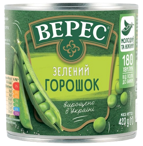 GREEN PEAS E/O 12/420GR VERES UKRAINE