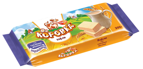 WAFFLES KOROVKA W/BAKED MILK FLAVOR 11/300GR ROT FRONT