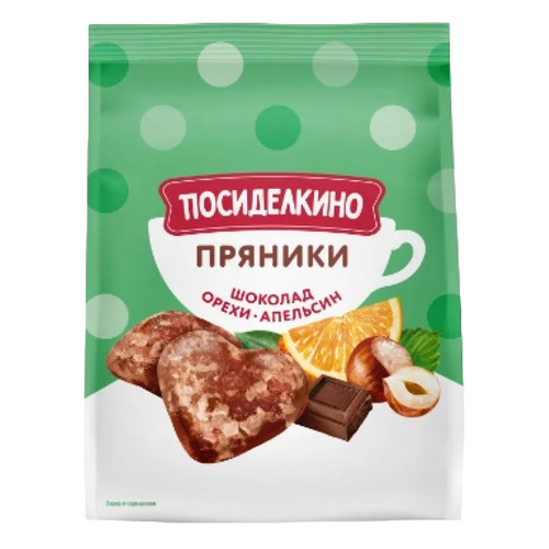 GINGERBREAD W/CHOCOLATE&MIX NUTS&ORANGE PEELS 15/250GR POSIDELKINO RUSSIA N994
