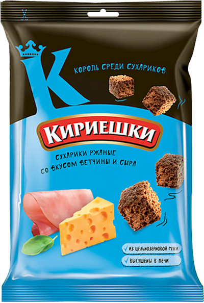 DRY BREAD RYE W/CHEESE&HAM FLAVOR 28/100GR KIRIESHKI NMBC260