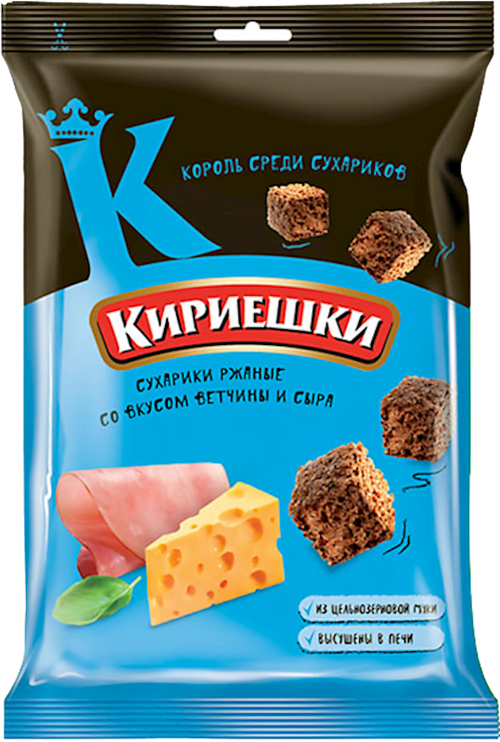 DRY BREAD RYE W/CHEESE&HAM FLAVOR 28/100GR KIRIESHKI NMBC260