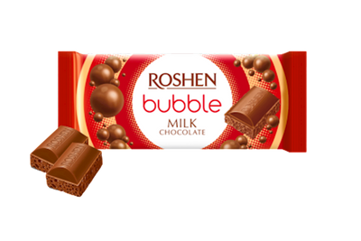 CHOCOLATE BAR AERATED MILK 20/80GR ROSHEN N4375