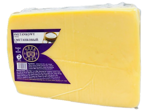 CHEESE SMETANKOVIY CHUNK 1/1LB CHEESE CLUB UKRAINE N42279