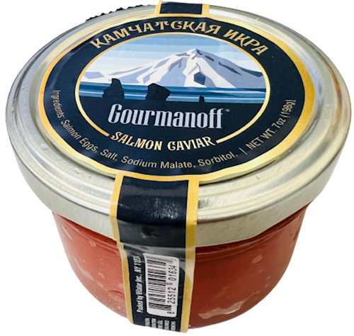 CAVIAR RED KAMCHATSKAYA 1/198GR GLASS GOURMANOFF NC207(30)
