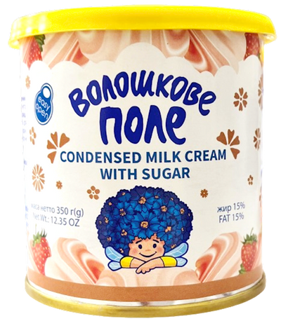 SWEETENED CONDENSED CRÈME SLIVKI 15/350GR VOLOSHKOVE POLE UKRAINE