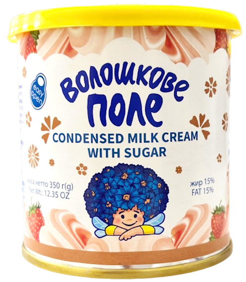 SWEETENED CONDENSED CRÈME SLIVKI 15/350GR VOLOSHKOVE POLE UKRAINE