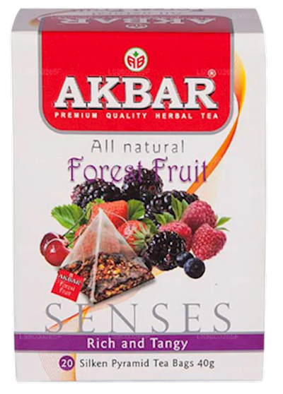 TEA  AKBAR HERBAL FOREST FRUIT PYRAMIDS 10/(20X2GR) SRI-LANKA
