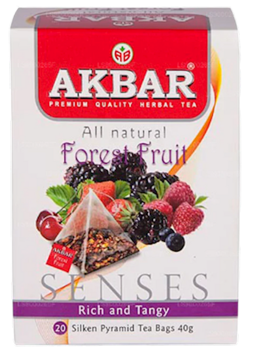 TEA  AKBAR HERBAL FOREST FRUIT PYRAMIDS 10/(20X2GR) SRI-LANKA