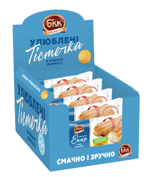 ECLAIRS VANILLA W/PLOMBIR FLAVOR 4/(10X40GR) BKK UKRAINE N5823