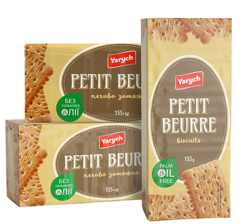 BISCUITS PETIT BEURRE 36/155GR YARYCH UKRAINE
