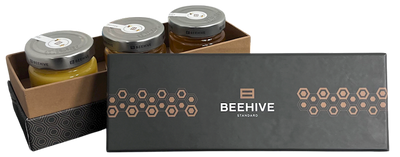 HONEY XMAS GIFT HAPPY HOLIDAYS 4/750GR BEEHIVE UKRAINE #26