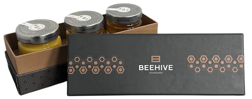 HONEY XMAS GIFT HAPPY HOLIDAYS 4/750GR BEEHIVE UKRAINE #26
