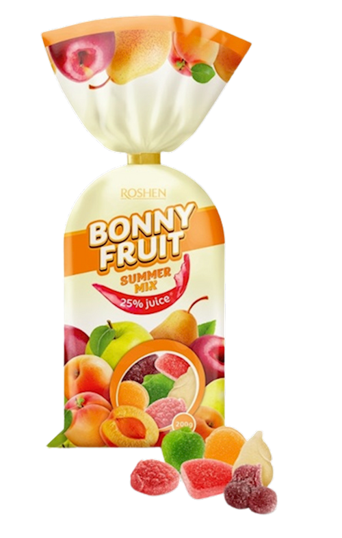 MARMELADE BONNY FRUIT SUMMER MIX 18/200GR ROSHEN N4230